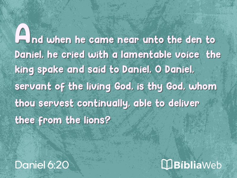 Daniel 6:20 em imagem para compartilhar