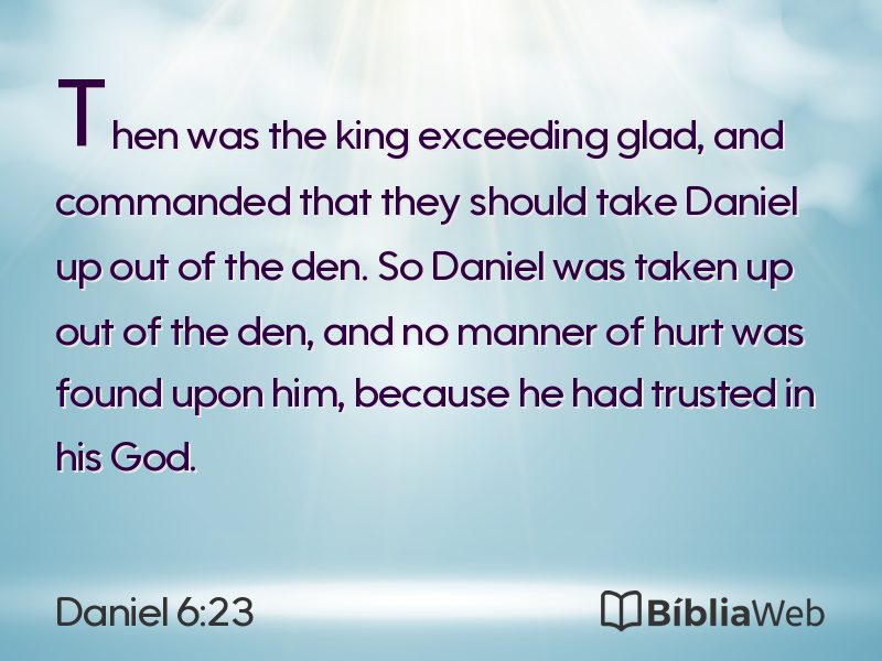 Daniel 6:23 em imagem para compartilhar