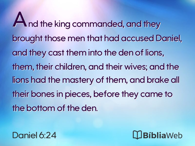 Daniel 6:24 em imagem para compartilhar