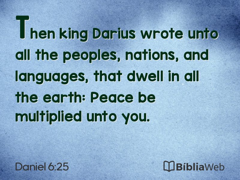 Daniel 6:25 em imagem para compartilhar