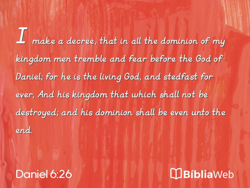 Daniel 6:26 em imagem para compartilhar