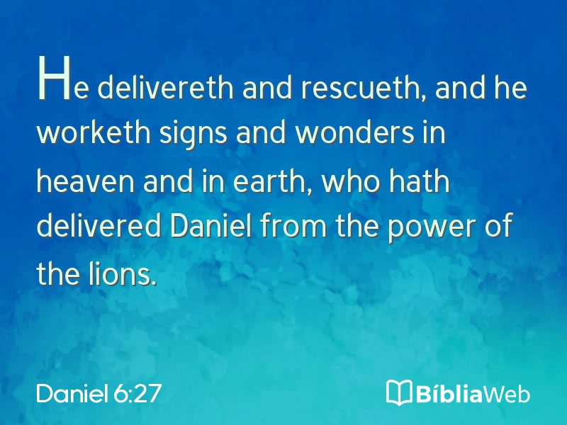 Daniel 6:27 em imagem para compartilhar