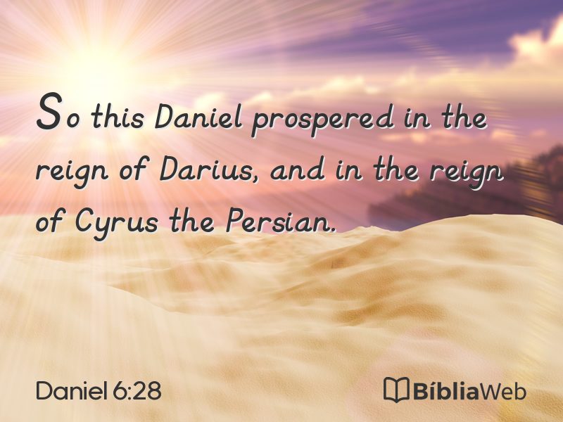 Daniel 6:28 em imagem para compartilhar