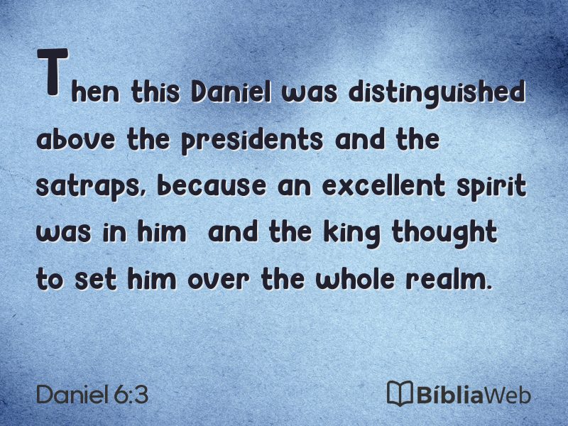 Daniel 6:3 em imagem para compartilhar