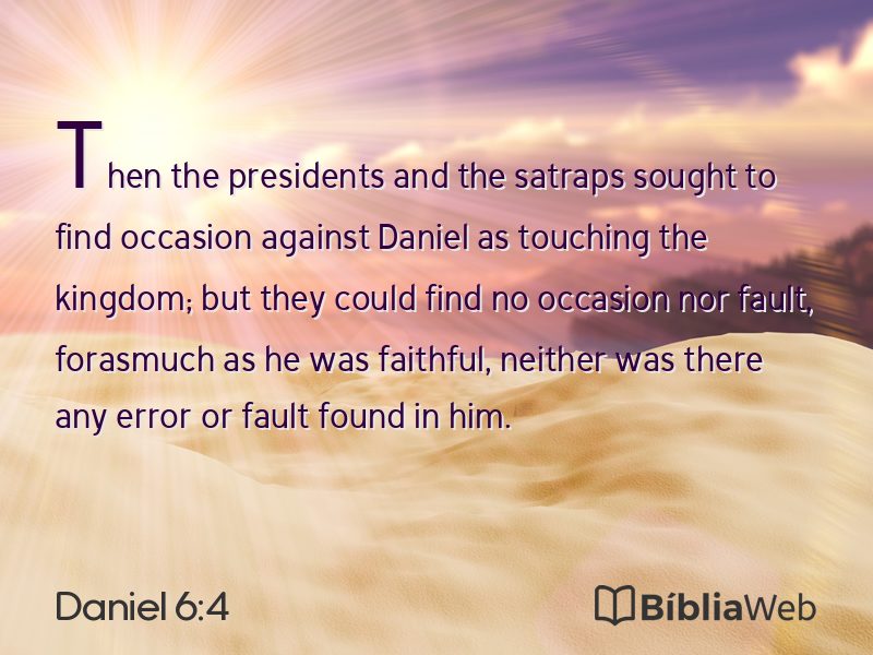 Daniel 6:4 em imagem para compartilhar