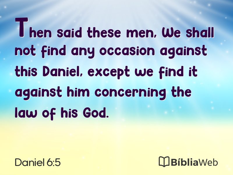 Daniel 6:5 em imagem para compartilhar