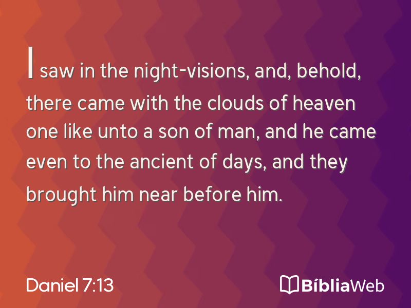 Daniel 7:13 em imagem para compartilhar