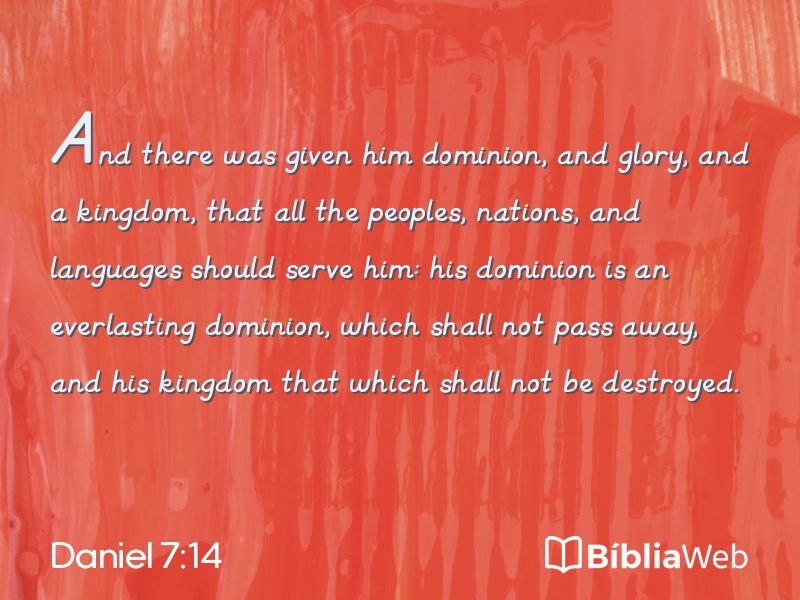 Daniel 7:14 em imagem para compartilhar