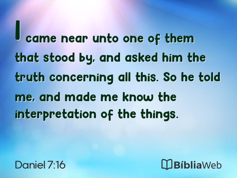 Daniel 7:16 em imagem para compartilhar