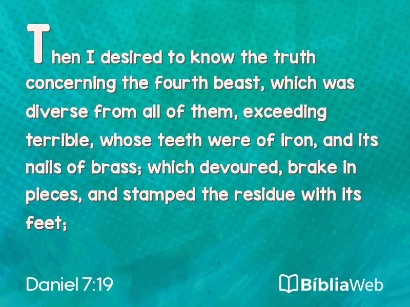 Daniel 7:19 em imagem para compartilhar