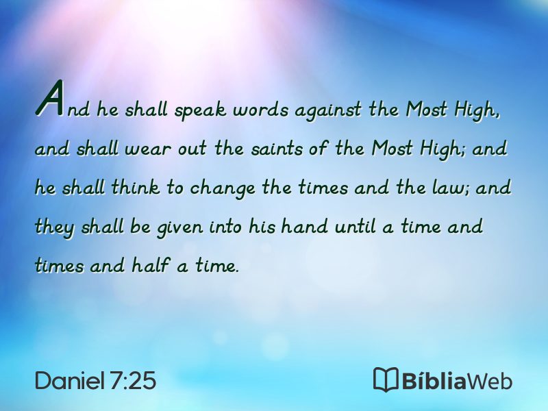 Daniel 7:25 em imagem para compartilhar