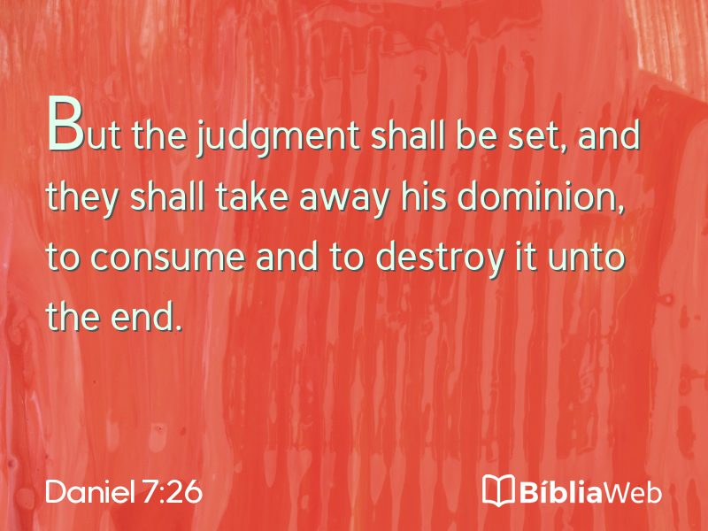 Daniel 7:26 em imagem para compartilhar