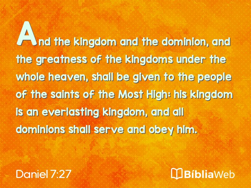 Daniel 7:27 em imagem para compartilhar