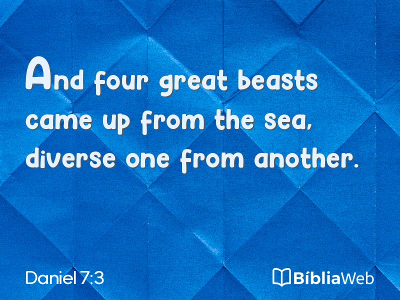 Daniel 7:3 em imagem para compartilhar