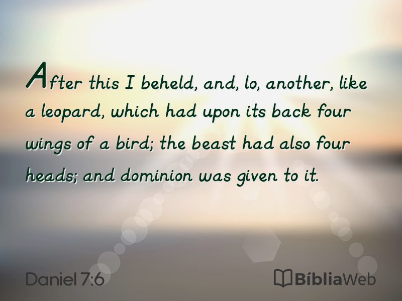 Daniel 7:6 em imagem para compartilhar