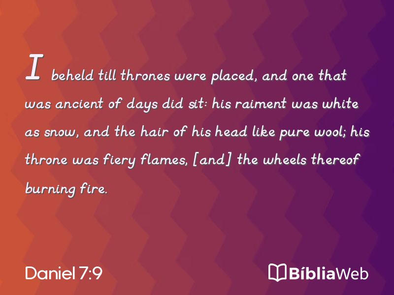 Daniel 7:9 em imagem para compartilhar