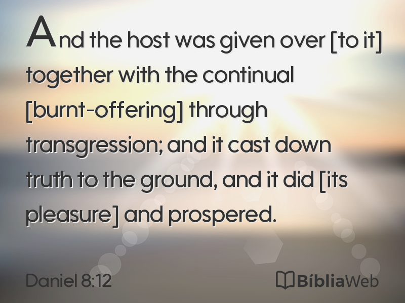Daniel 8:12 em imagem para compartilhar