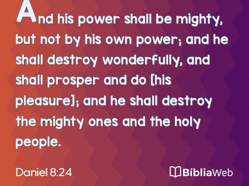 Daniel 8:24 em imagem para compartilhar