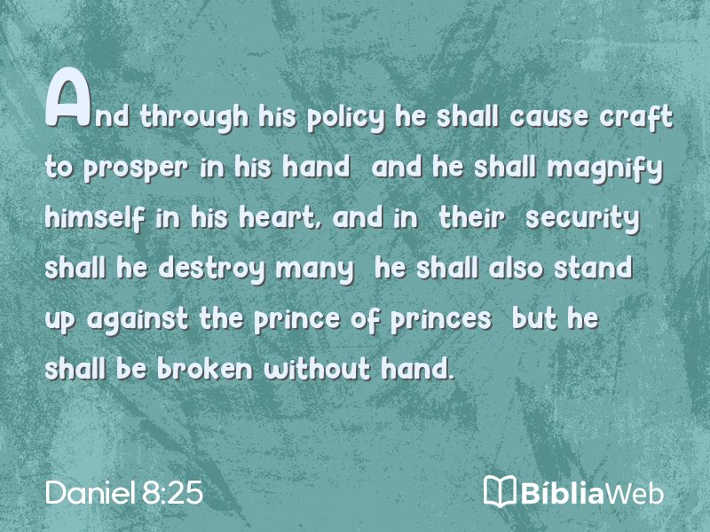 Daniel 8:25 em imagem para compartilhar