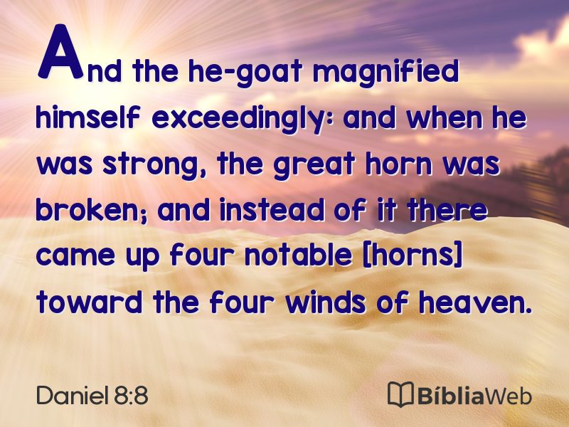 Daniel 8:8 em imagem para compartilhar