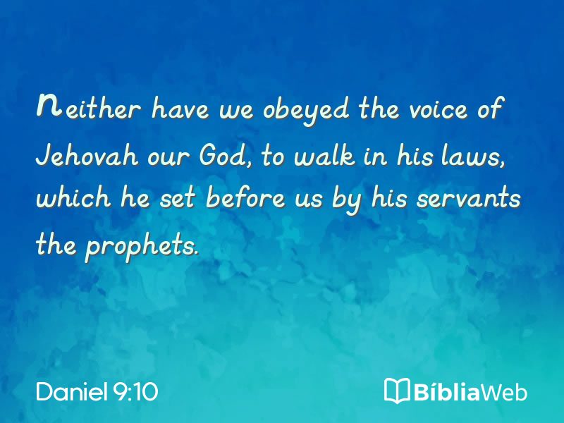 Daniel 9:10 em imagem para compartilhar