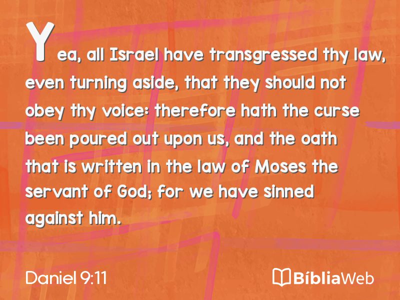 Daniel 9:11 em imagem para compartilhar