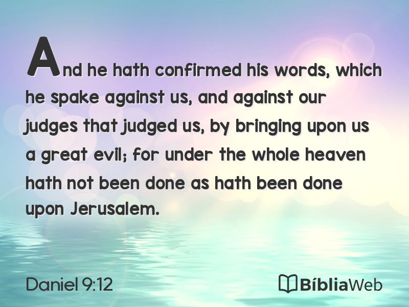 Daniel 9:12 em imagem para compartilhar