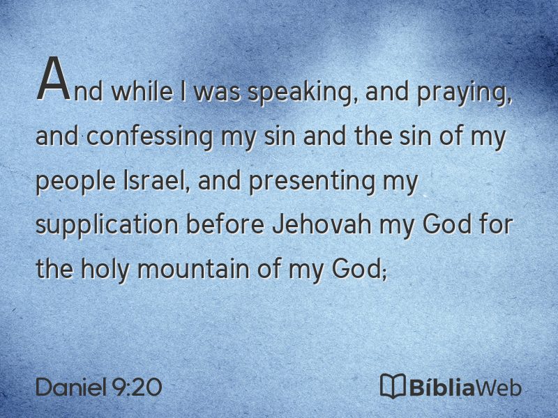 Daniel 9:20 em imagem para compartilhar