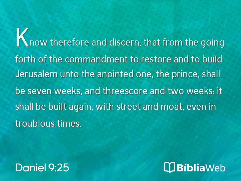 Daniel 9:25 em imagem para compartilhar