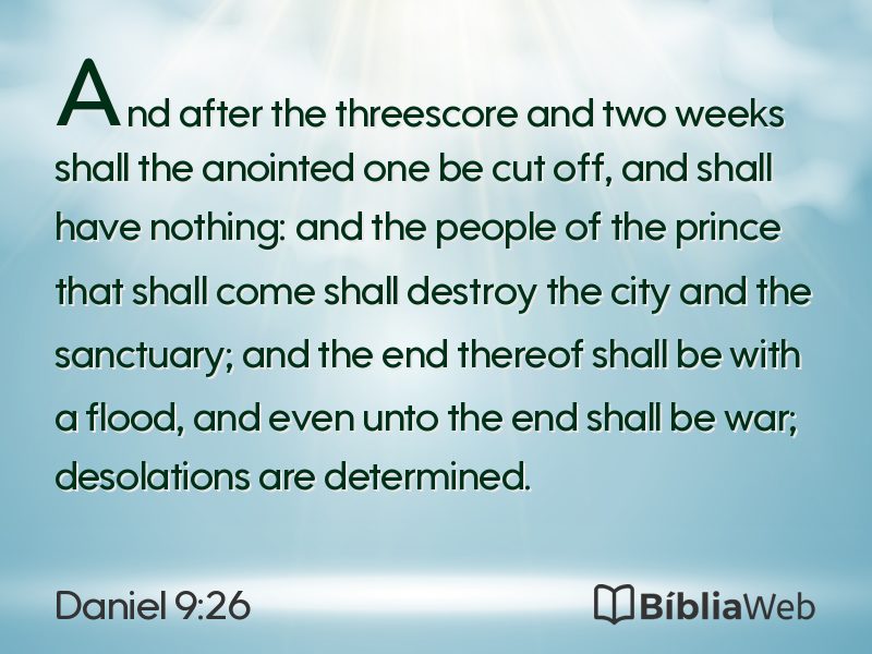 Daniel 9:26 em imagem para compartilhar