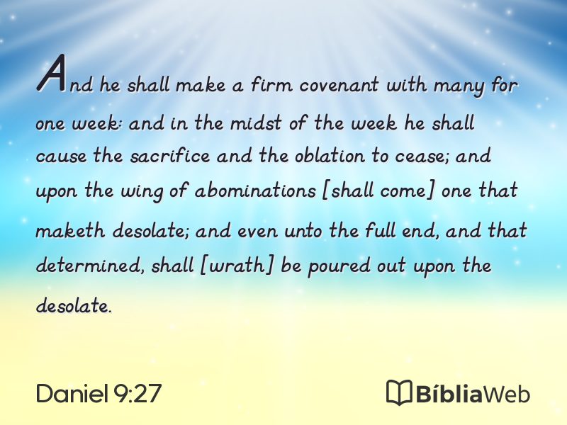 Daniel 9:27 em imagem para compartilhar
