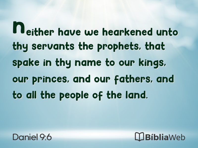 Daniel 9:6 em imagem para compartilhar