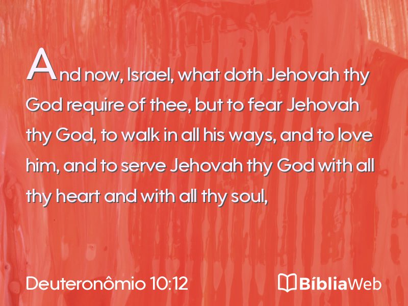 Deuteronômio 10:12 em imagem para compartilhar