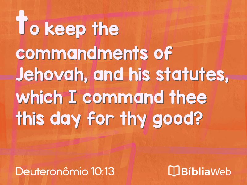Deuteronômio 10:13 em imagem para compartilhar