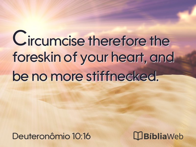 Deuteronômio 10:16 em imagem para compartilhar