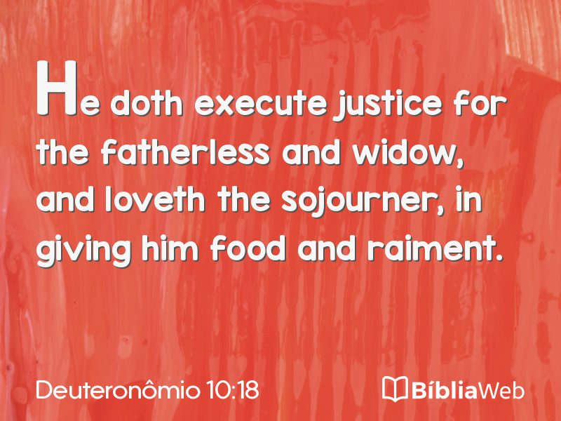 Deuteronômio 10:18 em imagem para compartilhar