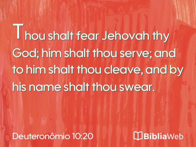 Deuteronômio 10:20 em imagem para compartilhar