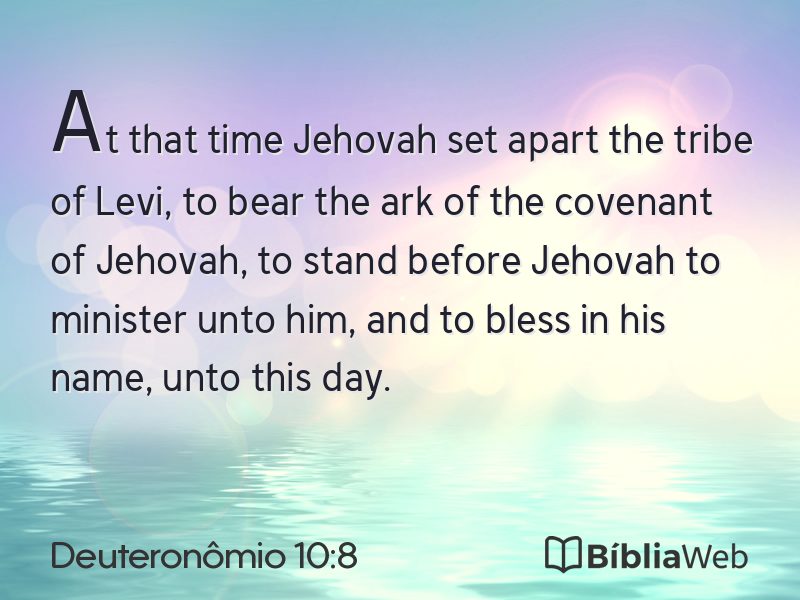 Deuteronômio 10:8 em imagem para compartilhar