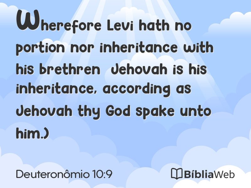 Deuteronômio 10:9 em imagem para compartilhar