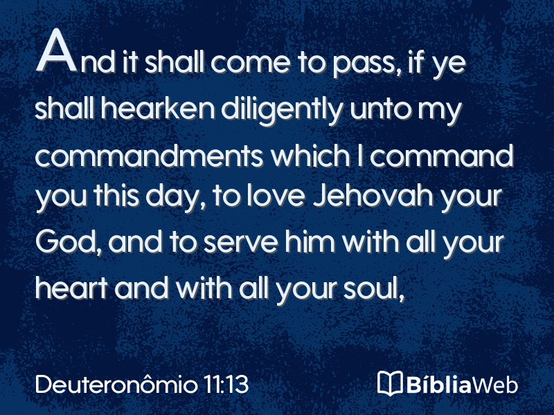 Deuteronômio 11:13 em imagem para compartilhar