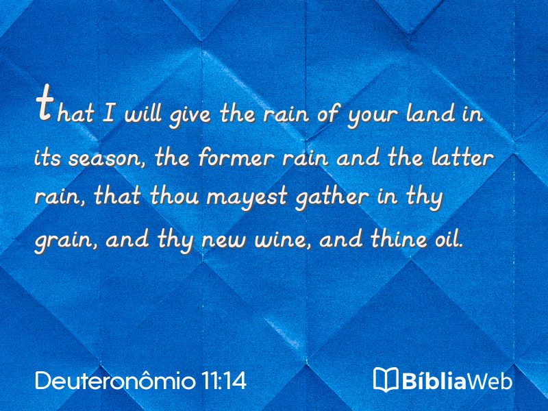 Deuteronômio 11:14 em imagem para compartilhar