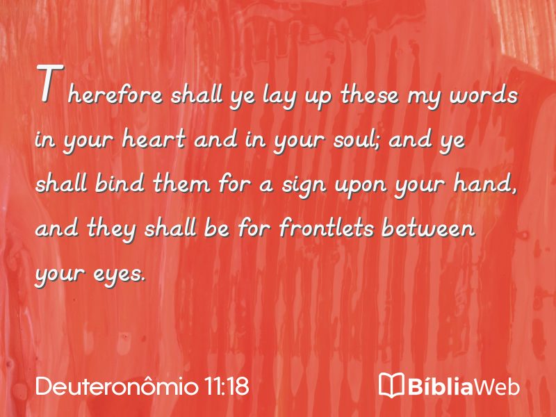 Deuteronômio 11:18 em imagem para compartilhar