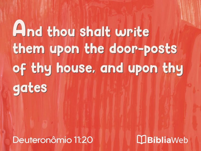 Deuteronômio 11:20 em imagem para compartilhar