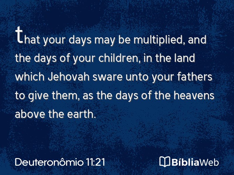 Deuteronômio 11:21 em imagem para compartilhar