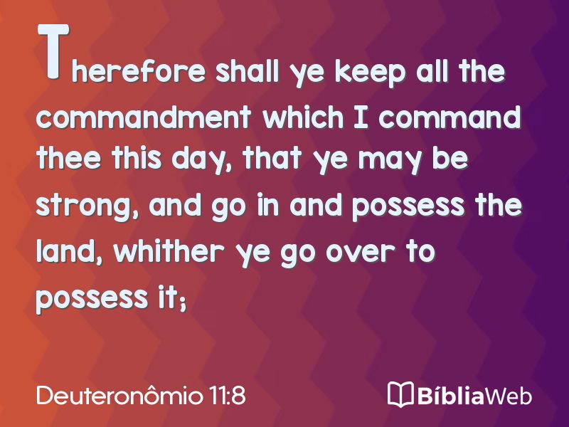 Deuteronômio 11:8 em imagem para compartilhar
