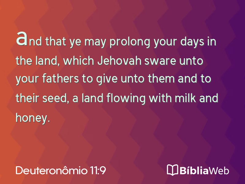 Deuteronômio 11:9 em imagem para compartilhar
