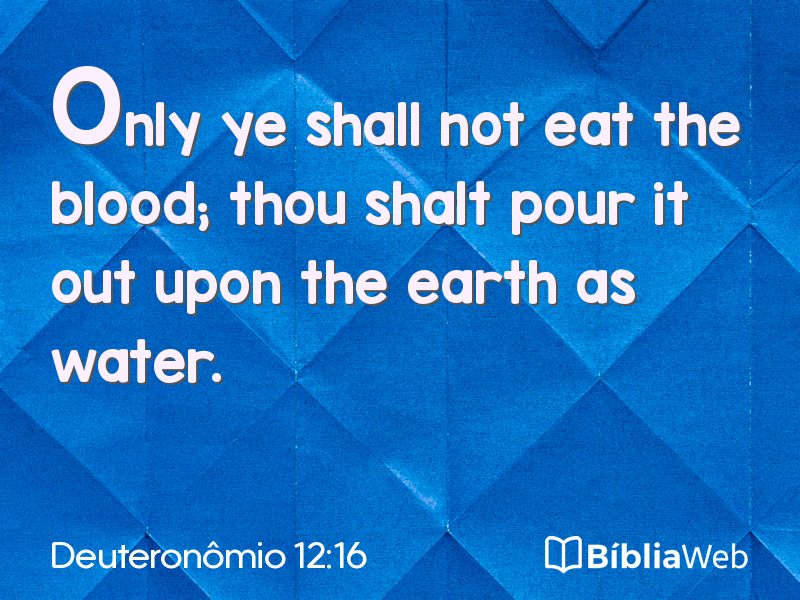 Deuteronômio 12:16 em imagem para compartilhar