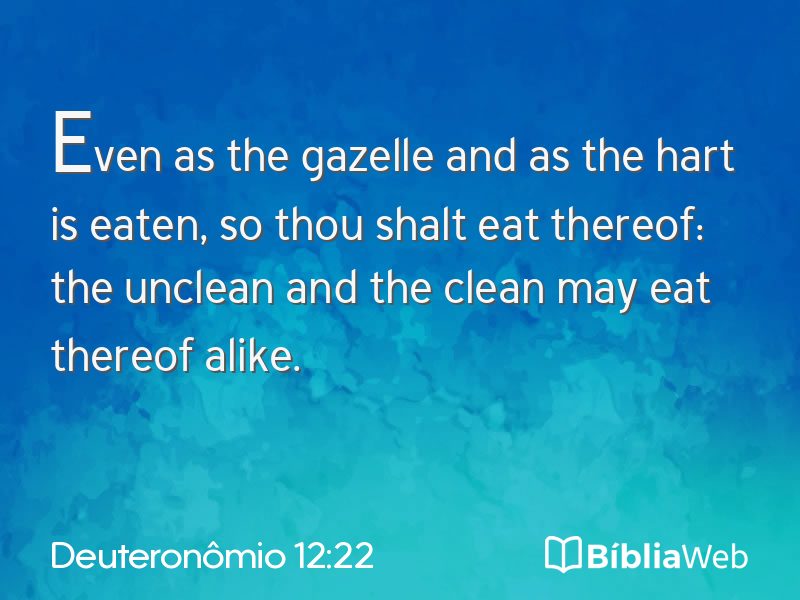 Deuteronômio 12:22 em imagem para compartilhar