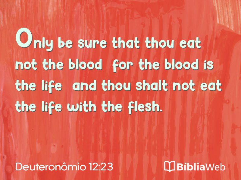 Deuteronômio 12:23 em imagem para compartilhar