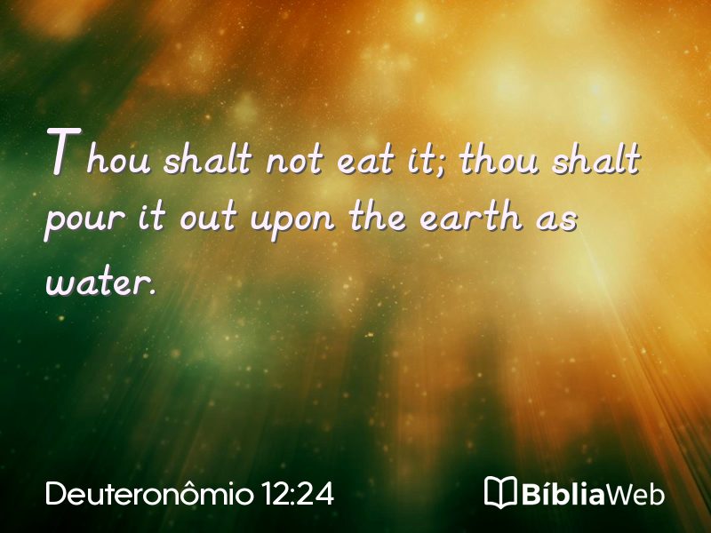 Deuteronômio 12:24 em imagem para compartilhar